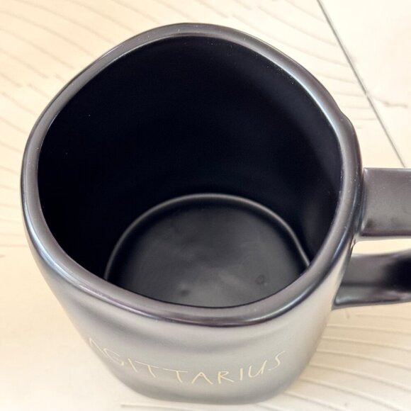 Rae Dunn Sagittarius Mug - Black Matte with Gold Lettering & Star Constellation - Picture 4 of 7